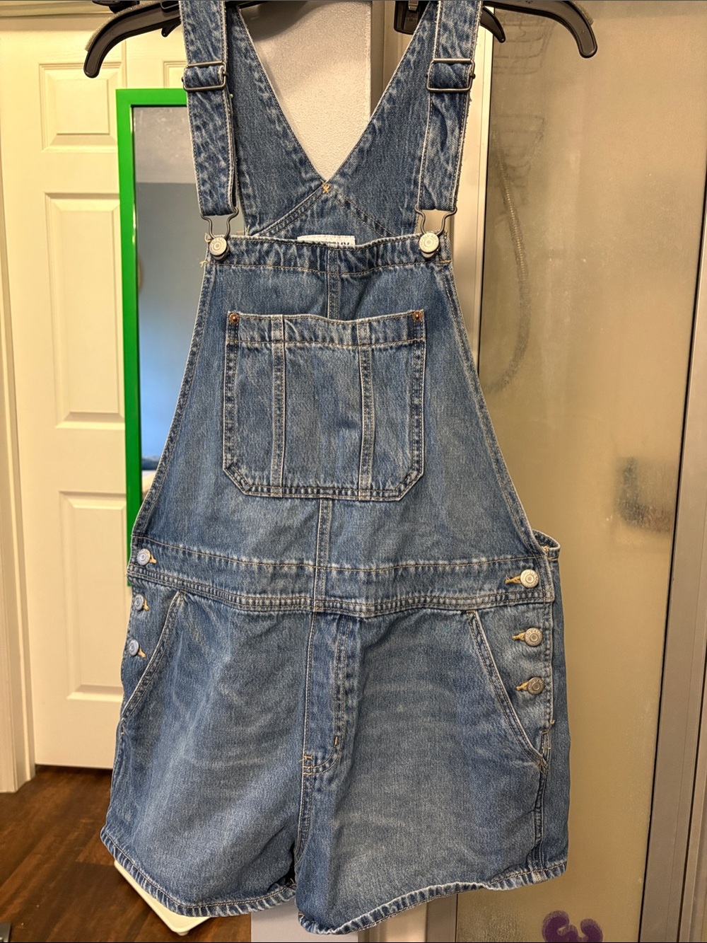 Blue Denim Short Overalls - Casual Women’s Jeans Overall Shorts